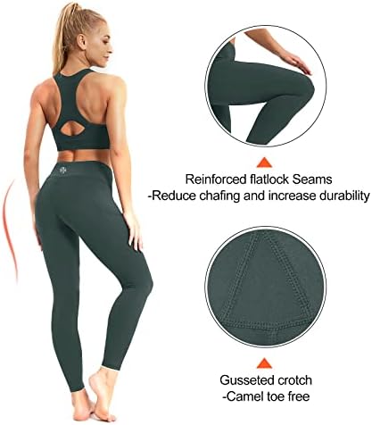 Calça de ioga sp3lops com bolsos para mulheres de alta cintura controle de barra