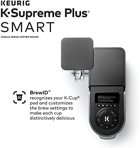 Keurig K-Supreme Plus Smart Coffee Mands, Single Servic K-Cup Cafe Café Brewer, Brewid e Multistream Technology,