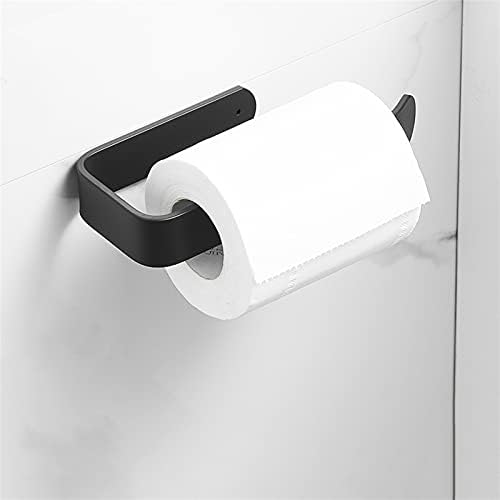 Suporte de papel higiênico portador de papel preto no banheiro rack, design anti-gota, suporte de papel