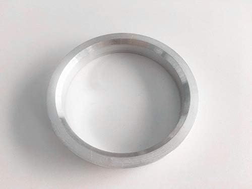 NB-Aero 4pc Hubrings de alumínio de prata 70,4 mm a 66,56mm | Anel central hubCentric 66,56mm a 70,4 mm para muitos