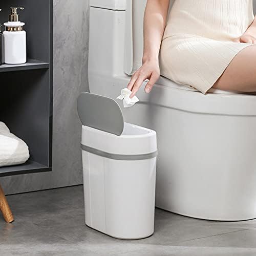 Lixo de lixo inteligente de colcolo pode lixo automático de lixo com lixo de tampa 12l para banheiro do quarto do hotel