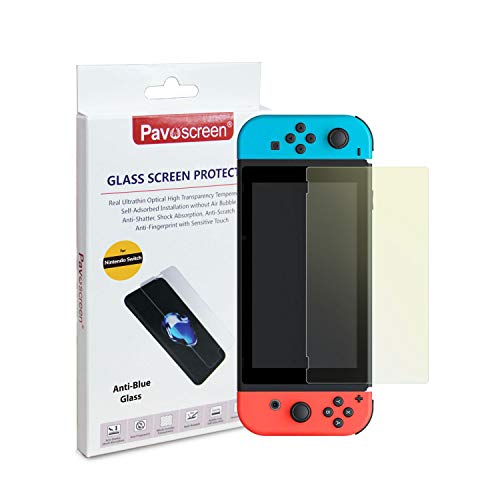 Pavoscreen para Nintendo Chave Protetor de tela Anti -azul Glass de luz, bloqueando a luz UV, reduza