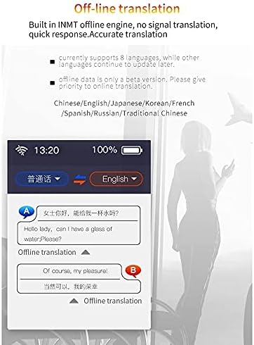 Lysldh Novo 117 Hot Smart Translator Instant Instant Voice Photo Support Offline de 2,4 polegadas