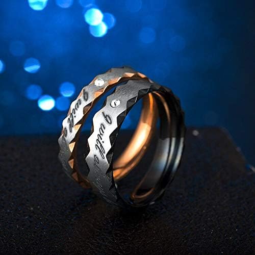 Ttndstore rosa ouro rosa famosa marca de zircon anel de 8mm meio círculo de três linhas Crystal 316l Rings dedo para mulheres Men-68937