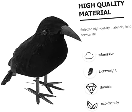 Yardwe 4pcs simulação corvo ornamentos decoração de desktop decoração de desktop decoração de páscoa decoração de crow decoração acessórios plásticos