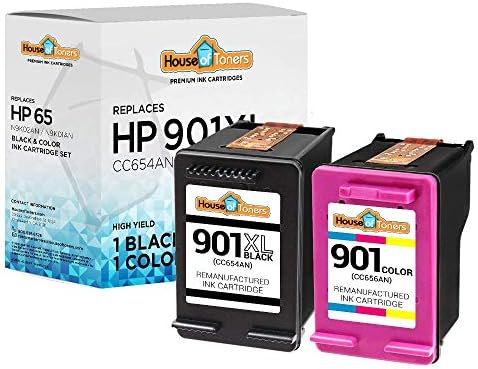 Houseoftoners compatíveis com HP 901XL Black & HP 901 Cor de tinta Remanufaturada CARTRIDGES DE TIXA