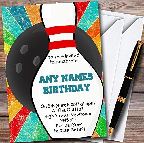 O card zoo bowling ball colorido personalizado infantil convites da festa