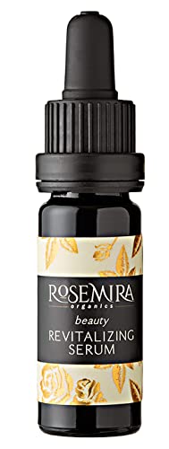 Soro de rosto orgânico com óleo essencial de rosa - para rosácea e pele madura - soro revitalizante