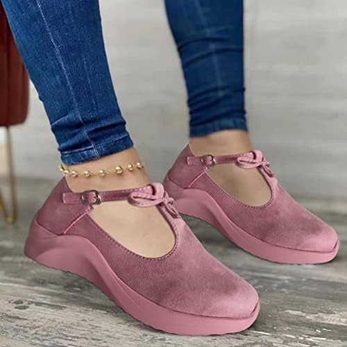 Senhoras Moda de cor sólida sapatos casuais sola grossa redonda de dedão de calda casual sandálias