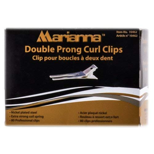 Marianna Superior Curl Clips Double Prong 80-CT.