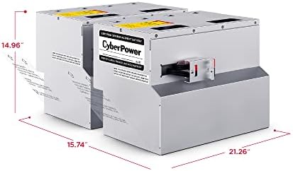 CyberPower RB1290X16 UPS Substituição Cartucho de bateria, sem manutenção, instalação do usuário, 12/9ah