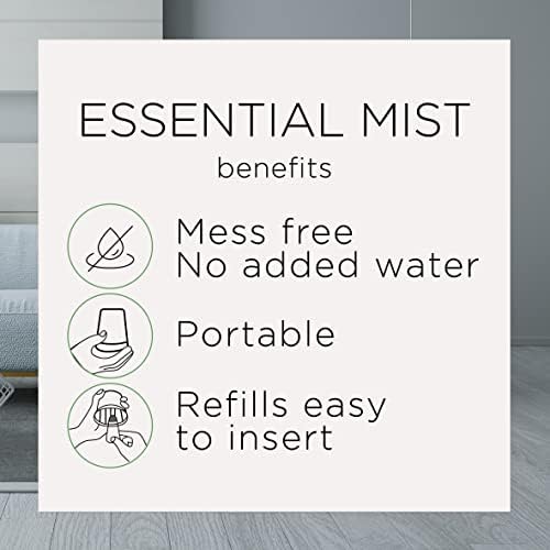 Air Wick Essential Mist Refil, Óleos essenciais difusor, sono, 1CT, purificador de ar, aroma