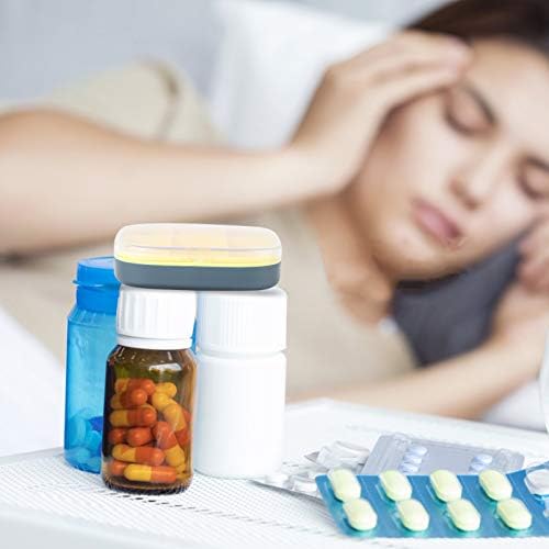 Cabilock Weekly Pill Organizer 6 Compartamentos Caixa de pílula Caixa de pilhas Caixa Medicina Lembrete do