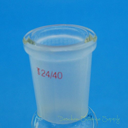 Adaptador de redução de vidro Deschem de 50/45 a 24/40, copos de laboratório