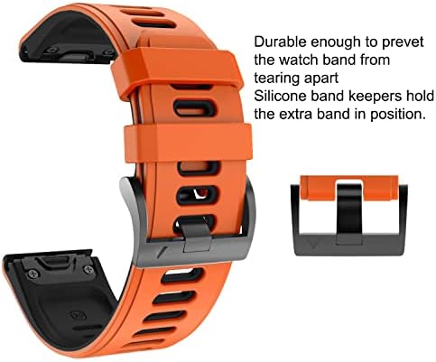 Ganyuu Sport Silicone Smart Watch Bracelet Strap for Garmin Fenix ​​6x 7 7x 3HR 935 945 ABORDAÇÃO S60 S62