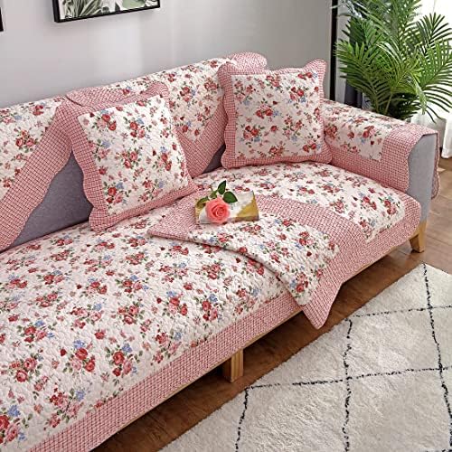 vctops 2 pacote boho estampa floral tampas de travesseiro para sofá de sofá de sofá de algodão