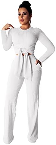 Oluolin feminino sexy 2 peças roupas de manga comprida com calça alta de cintura ioga leggings de exercícios