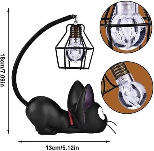 Lâmpada de gato de resina, lâmpada Kiki Light Creative Night Light