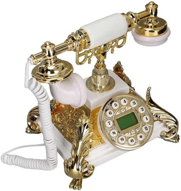 SEESD Classic Telephone Suporte de mãos de botão grátis Discando retrô antiquado com moda com café para casa
