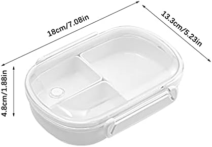 PMUYBHF Bento fresco reutilizável recipientes de 3 compartimentos para preparação de refeições, alimentação