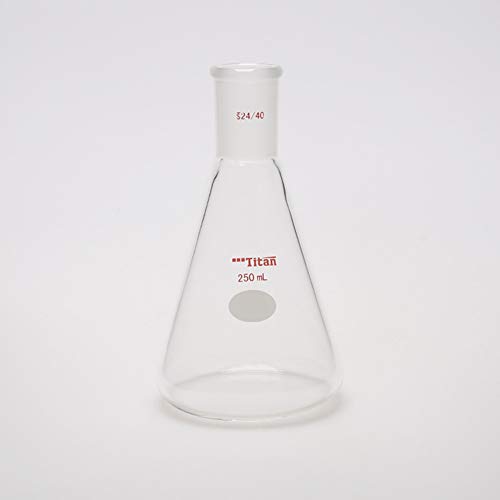 Flask de Adamas-beta Erlenmeyer 250ml com copo de laboratório de vidro de parede pesada de junta 24/40