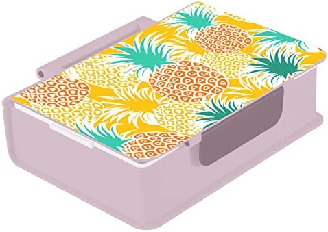 Caixa de abacaxi bento de abacaxi mchiver Box para adultos lanche com alça portátil recipiente de almoço de almoço