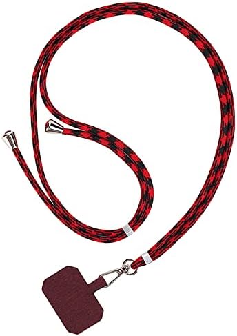 #Igmlxq ajuste tiras líquido de moda vermelha de moda celular cordão pendurado no pescoço seguro e perdido cartão fixo