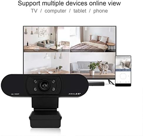 1080p USB 2.0 Câmera da Web Compatibilidade Auto Foco Câmera de webcams de laptop de computador com