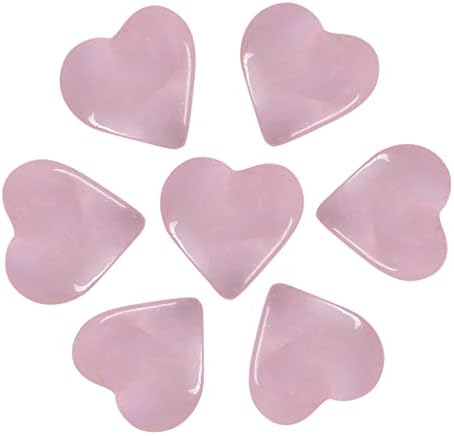 Rose Quartz Heart Crystal - Cristais e cálculos de cura - Stone de preocupação - Pedras do coração