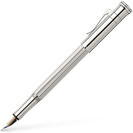 Faber Castell 148571 caneta -tinteiro, fina fina, coleção clássica, prata esterlina