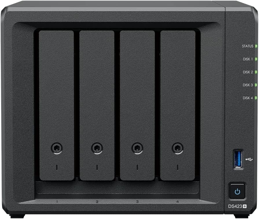 CustomTechsales DS423+ Pacote de disco com 2 GB de RAM, 800 GB de cache e 12 TB de unidades NAS totalmente montadas