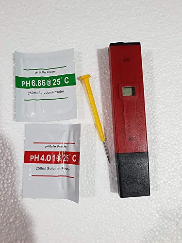 Ajantaxports pH medidor de caneta tipo digital 0 a 14 pH x 0,01 pH portátil Pocket Size