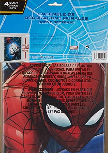 Spider Man Wall Decoration Kit - 59 x 65 - Multicolor - 1 Conjunto