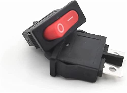 Chave de balanço Gibolea 5pcs KCD1-110 10x22mm Black Super Fin Rocker interruptor NÃO/OFF 2 PIN Small