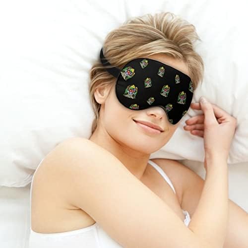 Coloque os braços da Tanzânia para dormir, máscara de venda fofa capa de sombra de olho com alça ajustável
