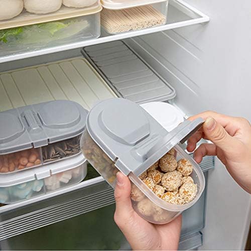 Upkoch pp alimentos plásticos mantêm caixas de cozinha de cozinha fresca caixa de vedação de cozinha dupla cobre grãos diversos, com tempero de armazenamento