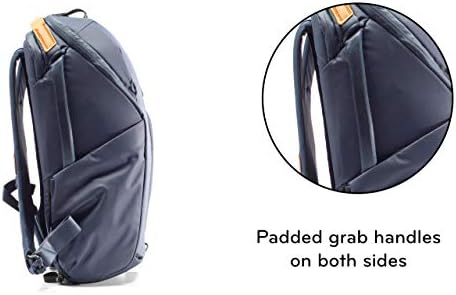 Design de pico todos os dias da mochila Zip 20L meia-noite, mochila de mão com manga de laptop