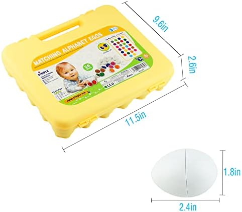 Dimple 26 ABC Alfabet Egg Compared Toy Play Matcing Eggs Toy de Páscoa com suporte - Brinquedos