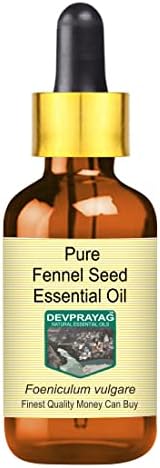 Devprayag Pure Fennel Seed Oil Thely com gotas de gotas de vidro destilado de 50 ml