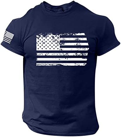 Camisetas de verão BMISEGM T para homens Mens Independence Day Band