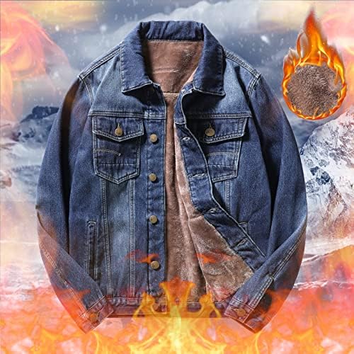 Jaquetas de jeans xzhdd para homens, inverno espessado e quente casaco casual casual lã de lã