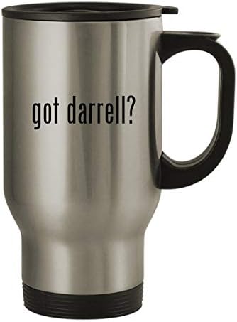 Presentes Knick Knack Got Darrell? - 14oz de caneca de café em aço inoxidável, prata