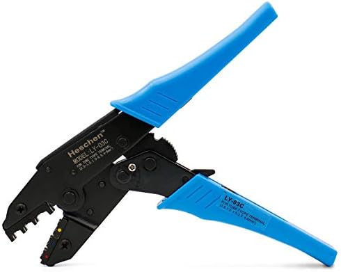 Heschen Ratchet Crimper Plier Ly-03C Terminais isolados Ferramentas de crimpagem Uso para 0,5-6 mm² azul