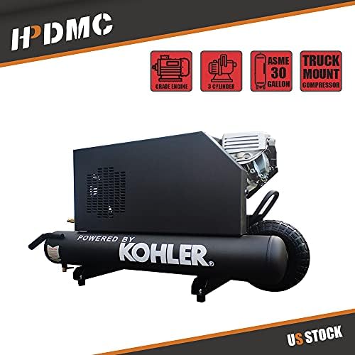 HPDMC Pistão acionado por gás de 6,5hp 9.5Gal compressor de ar acionado por correia com tanque com