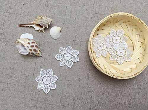HONBAY 40PCS Mix estilo branco Hollow out renda Flower Applique Patch Caswing Craft Decoration