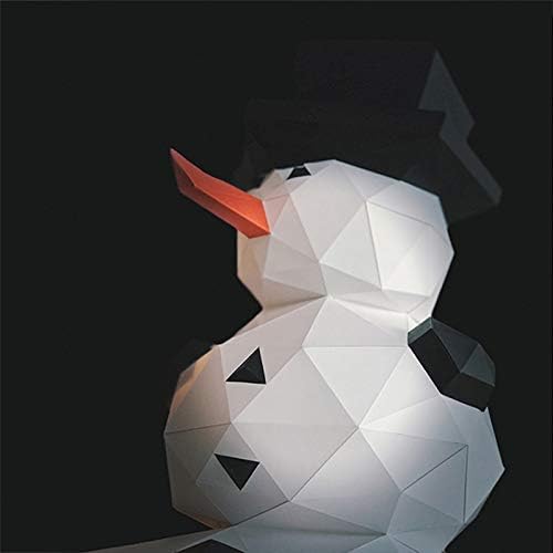 WLL-DP 3D Snowman Diy Modelo de papel escultura de papel pré-cortada artesanato geométrico decoração de origami quebra-cabeça de origami