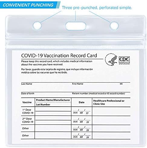 VanLeonet 10 PCs Vacina Card Protetor 4x3 em para CDC Vacinação Card Card Protetor de imunização Record Cards Cards