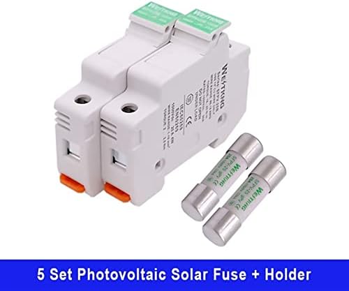 5set Photovoltaic Solar Fuse Solder com 10 * 38 mm DC 1000V 1A 3A 5A 10A 15A 20A 25A 32A para combinação