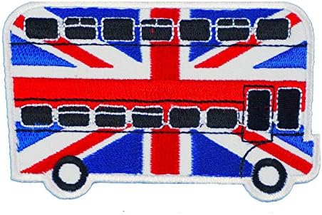 GRAPHIC DUST UK UNIDEN Reino Bus Treinador de ônibus Londres Bordado Iron on Patch Applique Travel Backpack Journey