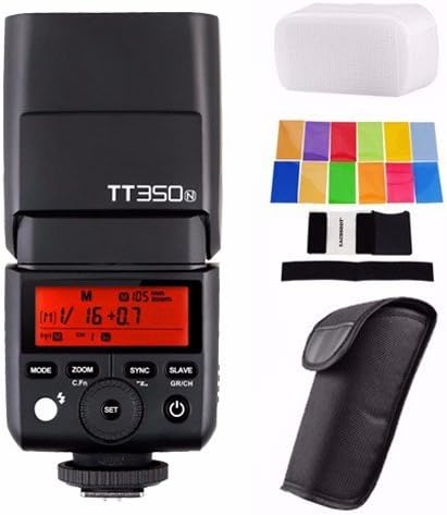 GODOX TT350N + S2 SUPORTE TT350 2.4G HSS 1/8000S TTL GN36 Speedlite sem fio Speedlight Speedlight para Nikon DSLR D810 D800 D750 D700 D610 D7100 D5200 D90 e Câmera digital sem espelho